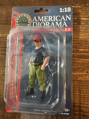 American Diorama Firefighters  Off Duty Fireman  1:18 76321 FREE SHIPPING!