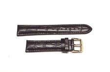 BULOVA cinturino marrone 18mm 97L143 9343088 vintage fibbia placcata inclusa NEW