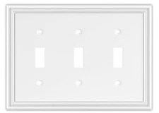 Dewenwils White Triple Switch Cover