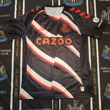 Everton Pre-Match Training Football Shirt Jersey 2021 2022 Hummel Size L