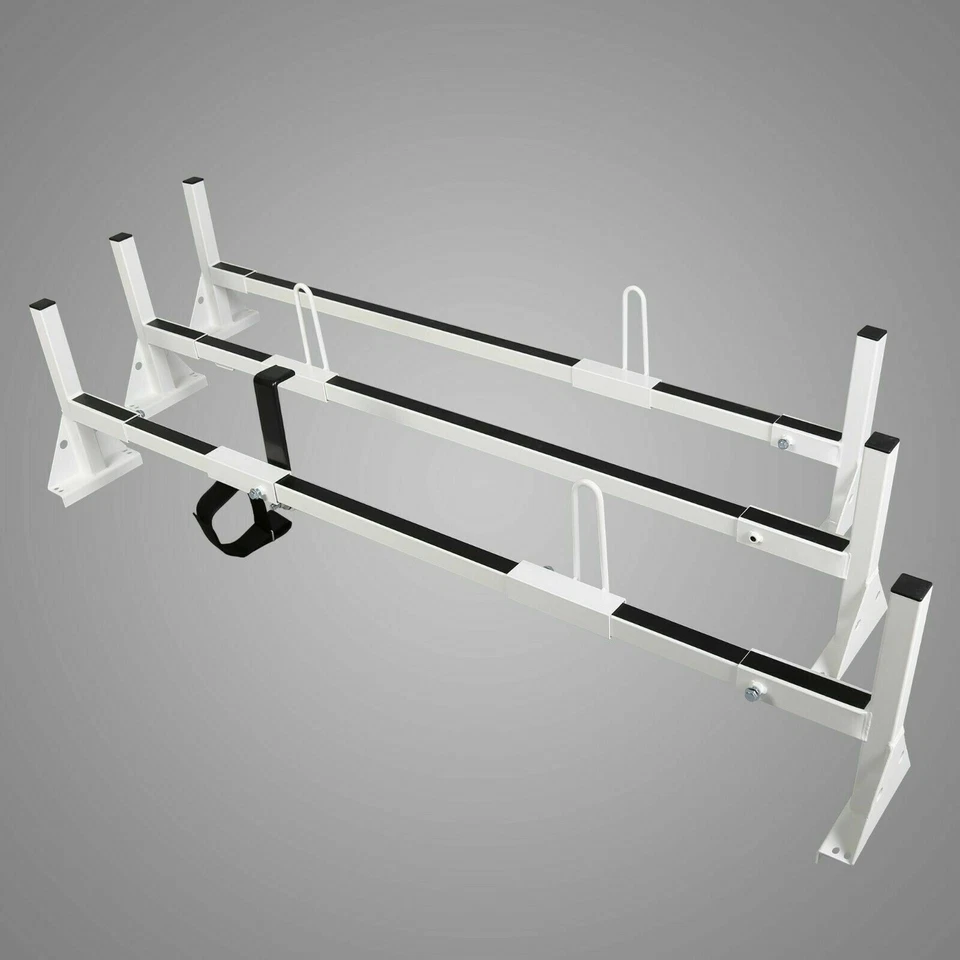 750LBS Fullsize Van 3 bar Ladder Roof Rack For Ford E-150 Chevy Express 96-23 Foto 4 de 4