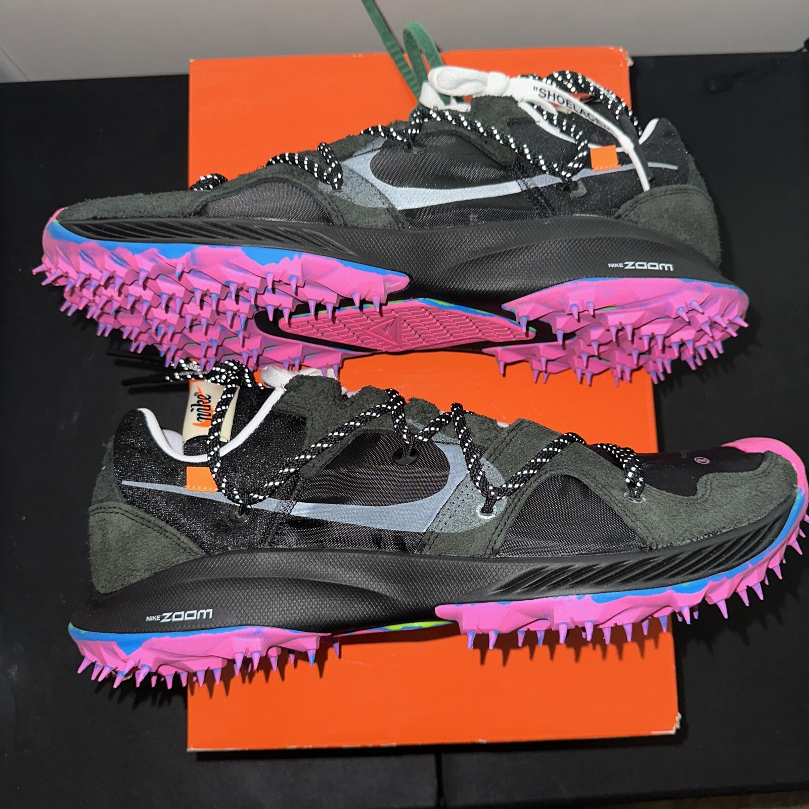 OFF WHITE X NIKE Taglia 13 5 Nike bianco sporco x Air Zoom Terra Kiger 5 atleti in corso nero
