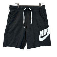 Men's Nike Athletic Gym Muscle Logo Shorts Joggers Black Pockets Sz Small