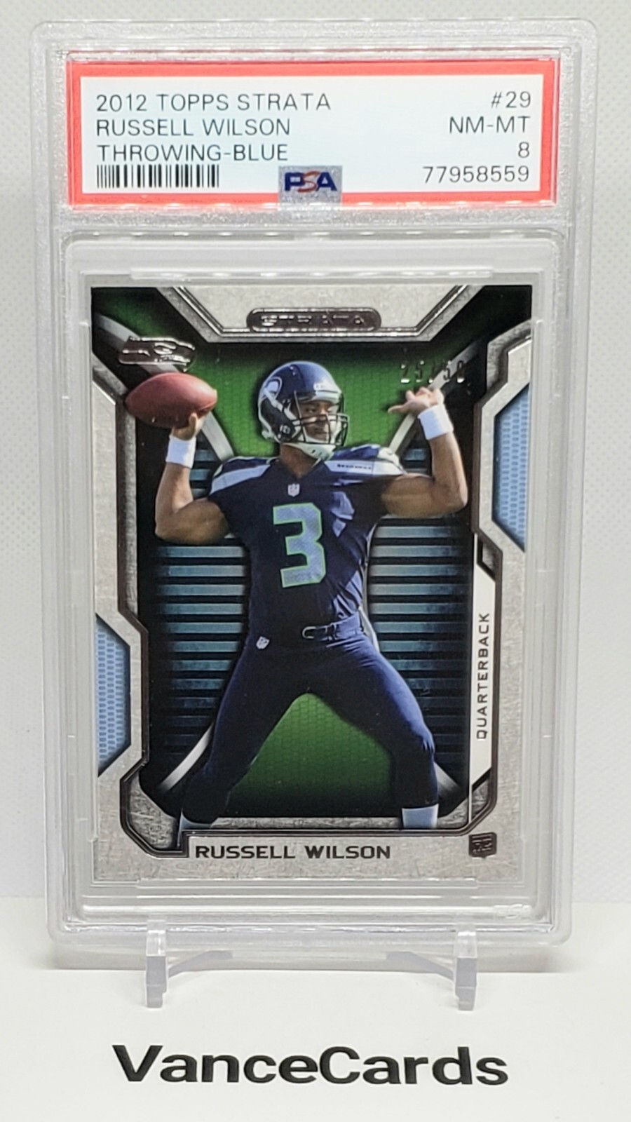 Russell Wilson Topps Strata #29 Throwing-Blue