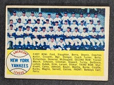 1958 Topps Baseball #246 New York Yankees Team