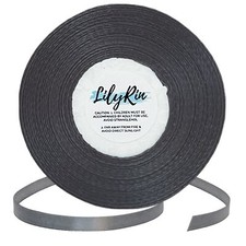 Charcoal Ribbon 1/4 Inches 36 Yards Satin Roll Perfect for Art Wedding Wreath...
