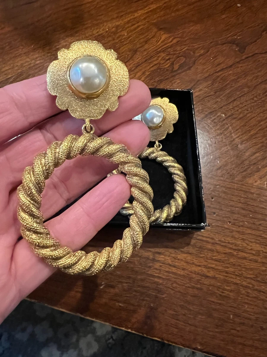 chanel rope earrings