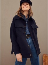 Ba & Sh Baly Marine Jacket In Wool Blend With Side Pockets