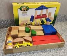 ERTL John Deere Kids 23 Solid Wood Blocks Construction Playset 5212 1998