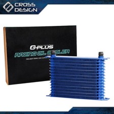 15 Row An10 Engine Fit For Universal Transmission Aluminum Oil Cooler Blue