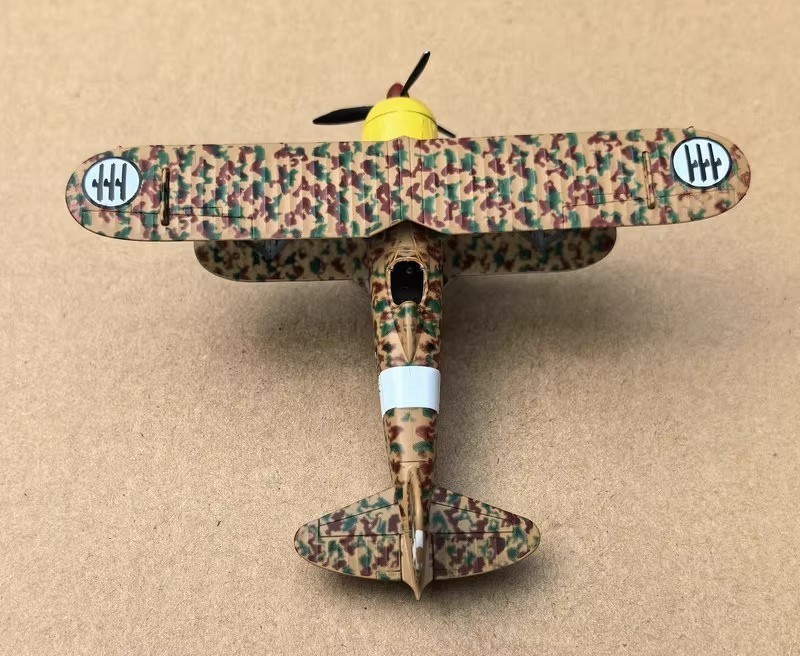 Segunda Guerra Mundial Fiat CR.42 "Falco" Biplano Diecast Avión de Combate Modelo NUEVO