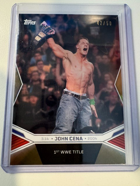 John Cena 2025 Topps Commemorative Collection Gold Foil 1st WWE Title /10!