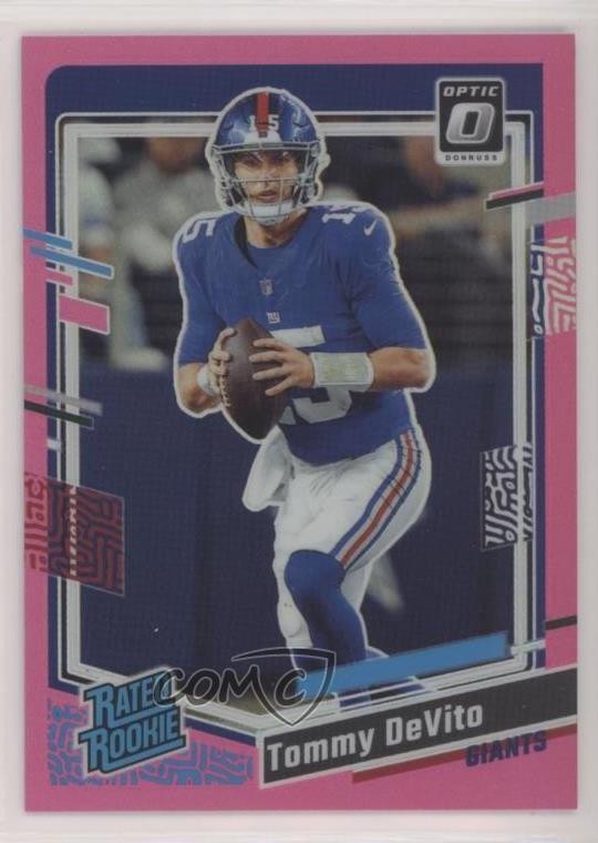 2023 Panini Donruss Optic Rated Rookie Pink Prizm Tommy DeVito #280 5u3