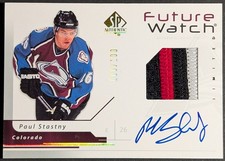2006-07 Upper Deck SP Authentic Future Watch Auto Patch Rookie Paul Stastny /100