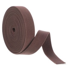 1 Inch 5-Yard Brown Elastic for Sewing, Double-Side Bands Twill