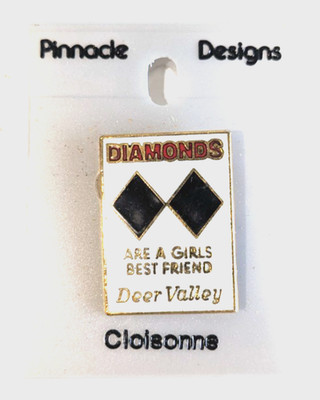 Pinnacle Designs Deer Valley Ski Resort Cloisonne Pin Badge Vintage