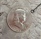 Silver 1957 D Franklin Half Dollar AU/BU Coin   TP 10202