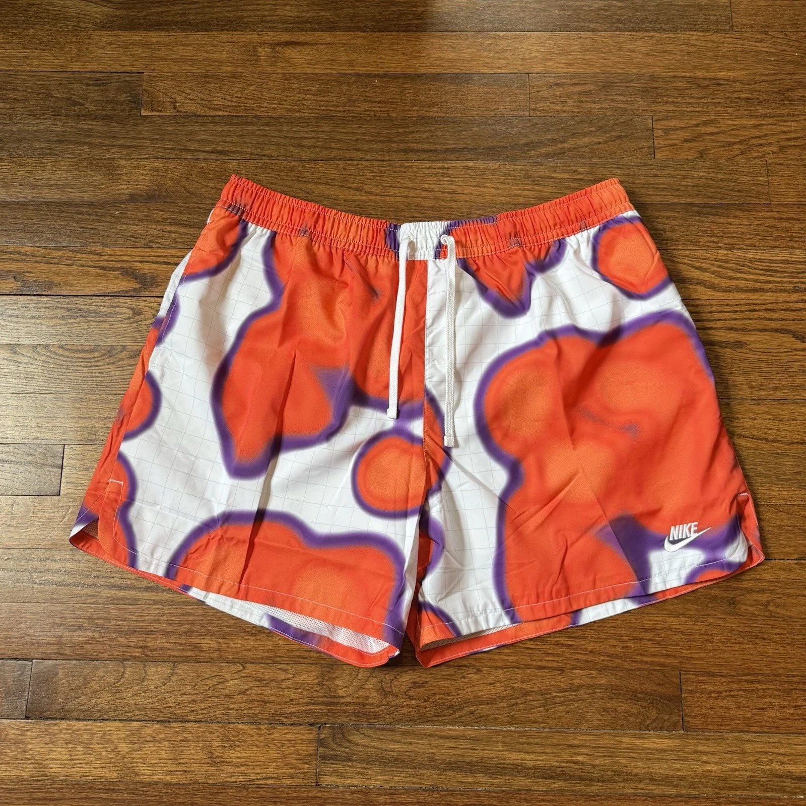 Nike Sportswear Solarized Flow Woven Shorts 2XL Orange Purple White FN1471-100
