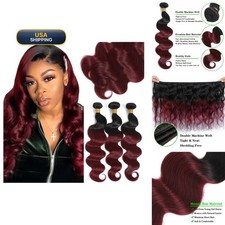 12A Ombre Human Hair Body Wave Bundles 3 Bundles 16 18 20 inch 1B/99J