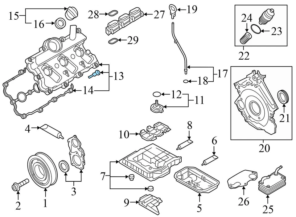 AUDI A5 QUATTRO 2013-2016 3,0 L - Válvula del motor izquierda/cubierta de culata Foto 4 de 4