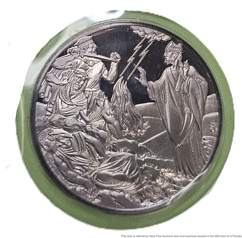 1973 Commemorative Coin Saint Patrick Medal Cachet Ireland Fine Silver COA