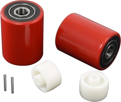 Pallet Jack/Truck Load Wheels Set (2 pcs) 3'' x 3.75'' with Bearings ID 20mm Po...