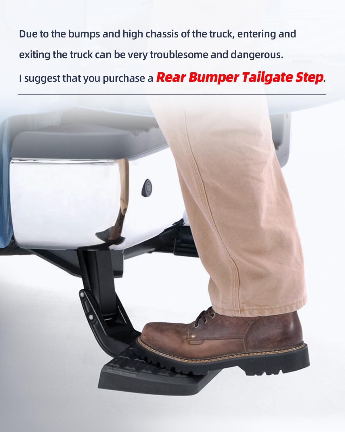 Rear Bed Step Retractable Bumper Step 75313-01A Folding Truck Tailgate Step