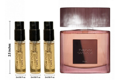 (3-PACK) TOM FORD Café Rose Eau de Parfum Sample .05 Fl oz 1.5ML NEW - FREE SHIP