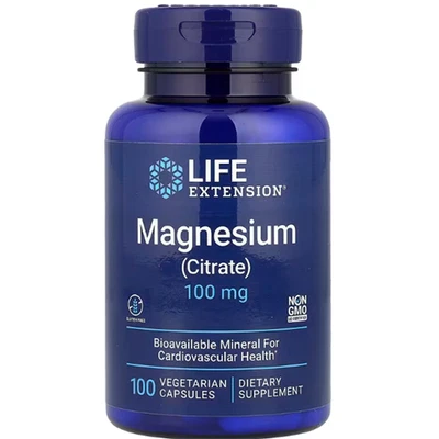 Magnesiumcitrat 100 mg 100 pflanzliche Kapseln LIFE Extension - Bild 1 von 2