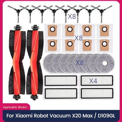 Für  Robot Vacuum X20 Max / D109GL Ersatzteile Hauptbürste Seitenbürste Hep6744