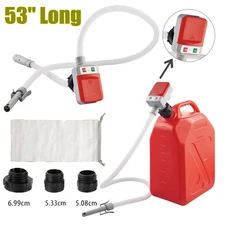 Battery Powered Electric Fuel Transfer Siphon Pump 2.4 GPM Gas Oil Water Liquid