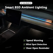 Tesla BSD Blind Spot Detection Smart Ambient Lighting System For Model 3/Y/3 Hig