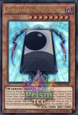 1. Auflage Blume Kardianisches Zebragras mit Mond Ultra Rare DRL3-DE036 Yugioh