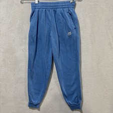 Nike Sportswear Club Fleece Joggers Unisex Big Kids Medium Sweatpants Blue Logo