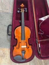 Violin with case , and bow. Full size.