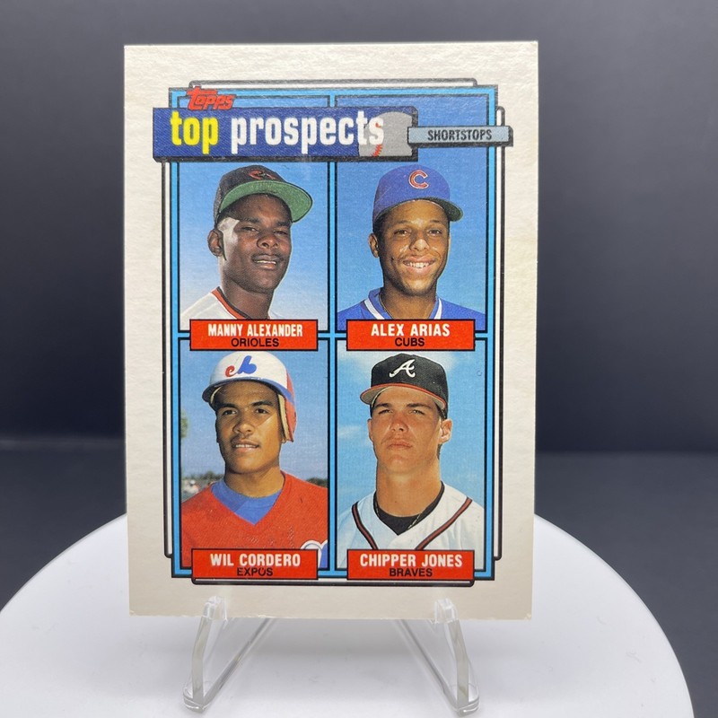 1992 Topps - Top Prospects Chipper Jones, Wil Cordero, Alex Arias #551 (RC)