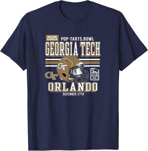 Georgia Tech Yellow Jackets Pop-Tarts Bowl 2025 Navy T-Shirt