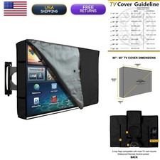 KHOMO GEAR Outdoor TV Cover Clear Front Universal Weatherproof Protector 60