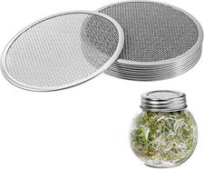 10 Pack Sprouting Lids for Wide Mouth Mason Jars Stainless Steel Strainer Screen