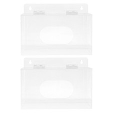 2 Pcs Gloves and Masks Wall Hanging Box Acrylic Holder Dispenser Facial