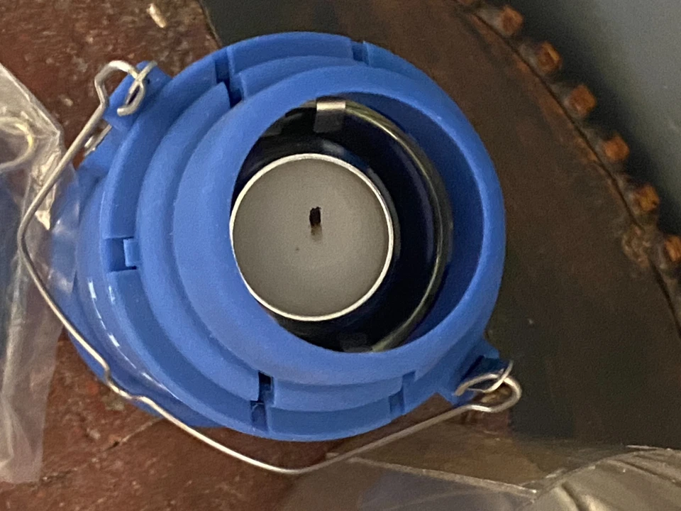 Linterna colgante vintage LL Bean Alpine azul camping caja abierta Foto 2 de 4