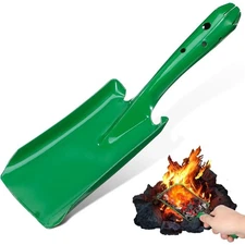Fireplace Ash Shovel and Scoop Iron Coal Shovel for BBQ Charcoal Poker Ash Pan