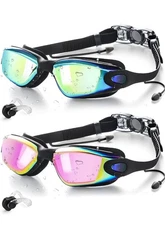 Victoper Swim Goggles 2 Pack, Anti Fog&UV Swimming Goggles for Audlt, No Leaking