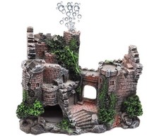 Aquarium Resin Castle Decoration, Castle Hideouts Stone Cave Hide House Fish ...
