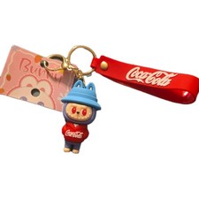 monsters Labubu coke Rubber  Keychain New Fast Shipping 