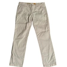 Pilcro Hyphen Womens Pants Size 28 Pink Solid Straight Leg Chino Slacks Cotton