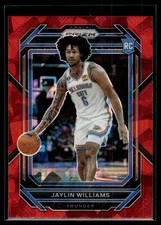 Jaylin Williams 2022-23 Panini Prizm Red Ice Prizm Rookie Card #247. rookie card picture