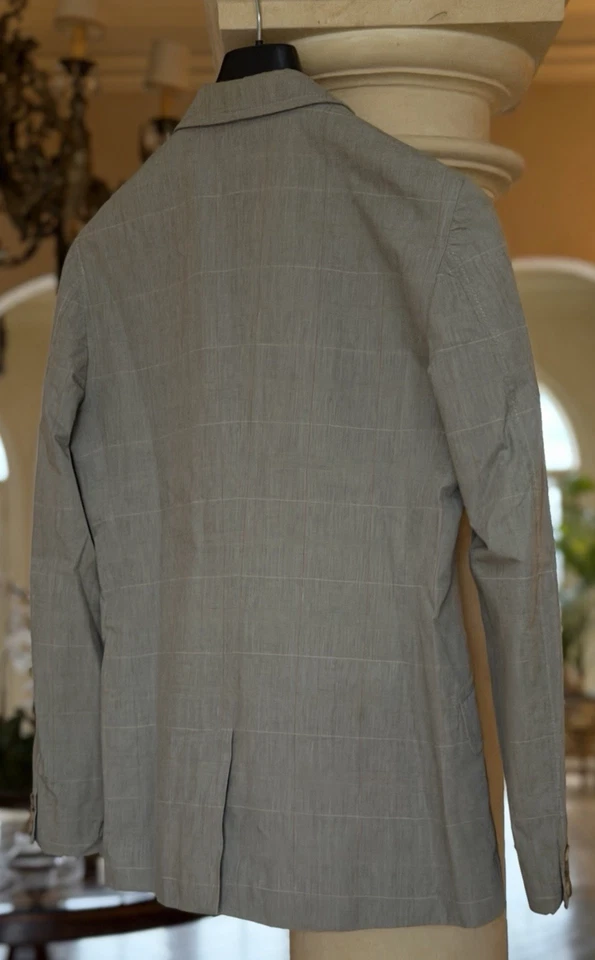 Dolce & Gabbana серый / серо-коричневый мужской Blazer Sport пальто куртка, размер 46 / США средний - Изображение 3 из 4