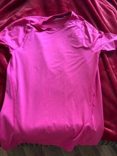 Men's short sleeve pink compression shirt size L