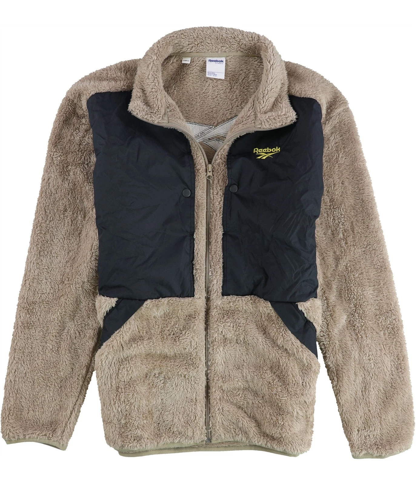 Reebok Mens Classic Trail Fleece Jacket, Brown, Medium